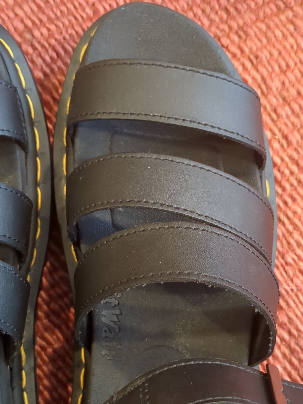 Dr. Martens Black Blaire Flatform Sandals 38 Size 7 - Picture 5 of 12